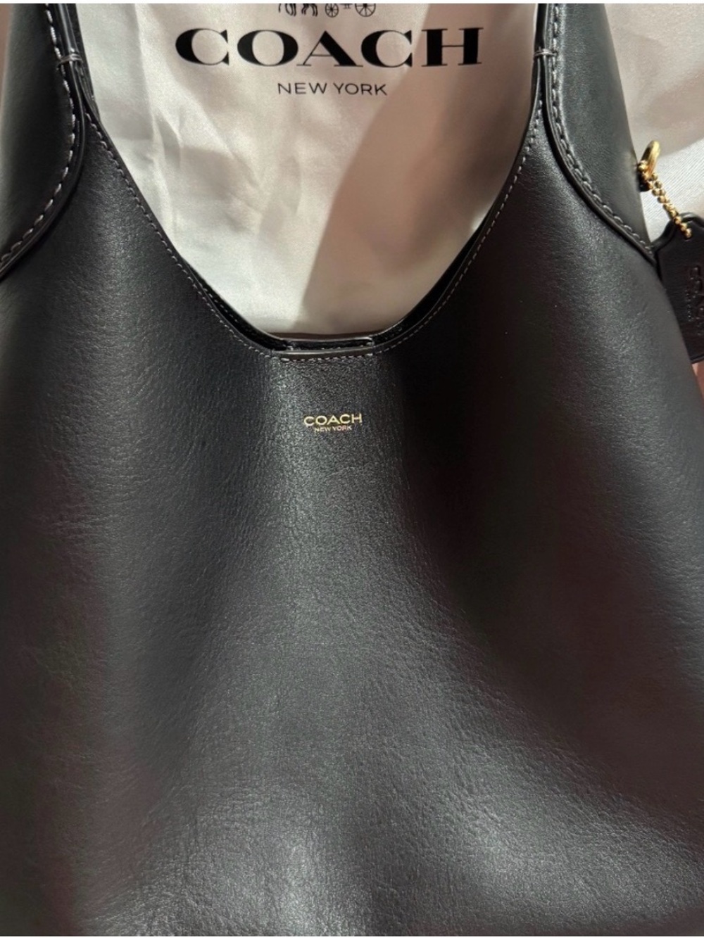 Black Leather Hobo Bag